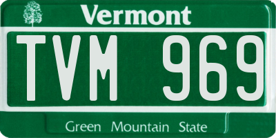 VT license plate TVM969