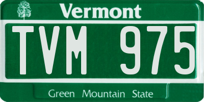 VT license plate TVM975