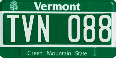 VT license plate TVN088