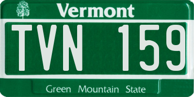 VT license plate TVN159