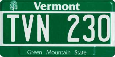 VT license plate TVN230