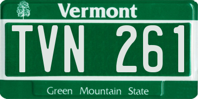VT license plate TVN261