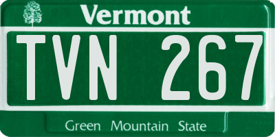 VT license plate TVN267
