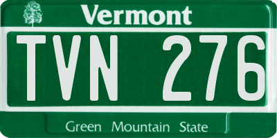 VT license plate TVN276