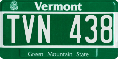 VT license plate TVN438