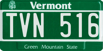 VT license plate TVN516