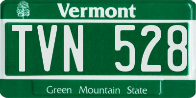 VT license plate TVN528