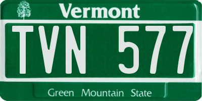 VT license plate TVN577