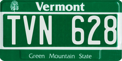 VT license plate TVN628