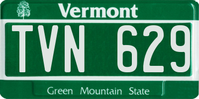 VT license plate TVN629