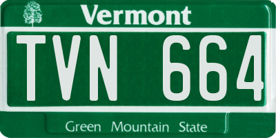 VT license plate TVN664
