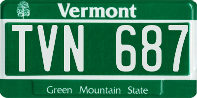 VT license plate TVN687