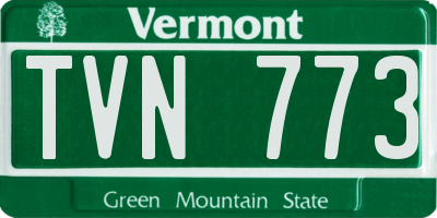 VT license plate TVN773