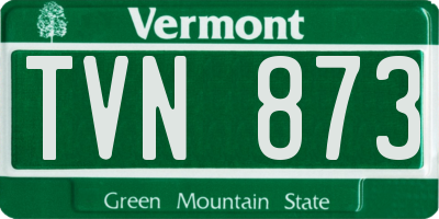 VT license plate TVN873