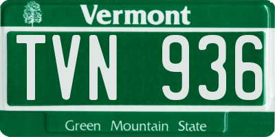 VT license plate TVN936