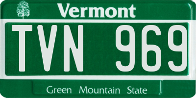 VT license plate TVN969