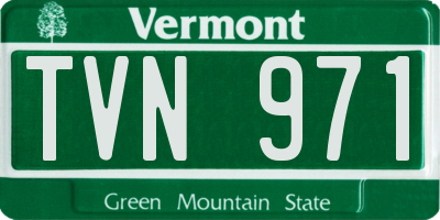 VT license plate TVN971