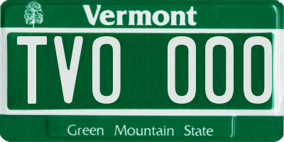 VT license plate TVO000