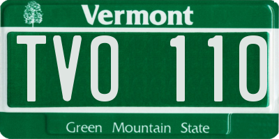 VT license plate TVO110