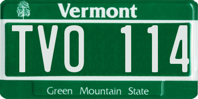 VT license plate TVO114