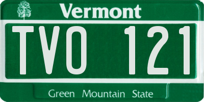 VT license plate TVO121