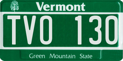 VT license plate TVO130