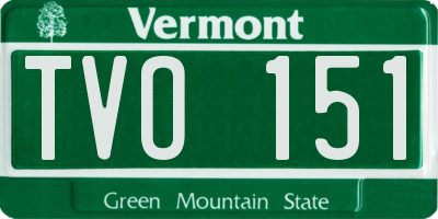 VT license plate TVO151