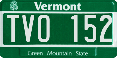 VT license plate TVO152