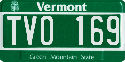 VT license plate TVO169
