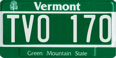 VT license plate TVO170
