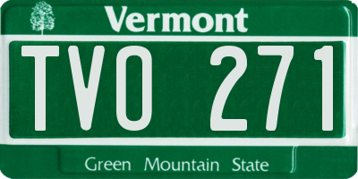 VT license plate TVO271
