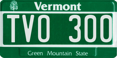 VT license plate TVO300