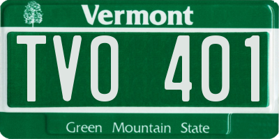 VT license plate TVO401