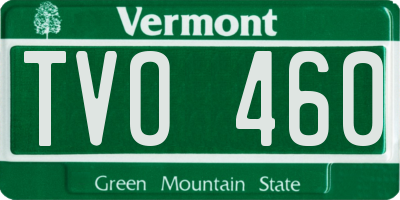 VT license plate TVO460