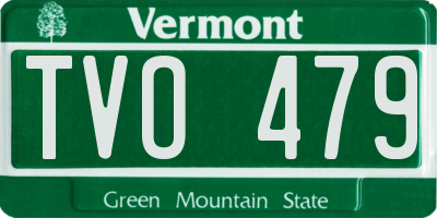 VT license plate TVO479