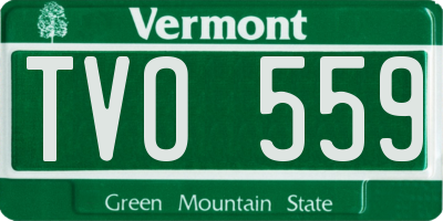 VT license plate TVO559