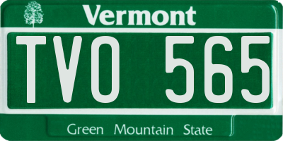VT license plate TVO565