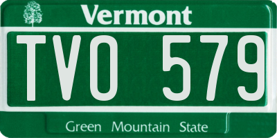 VT license plate TVO579