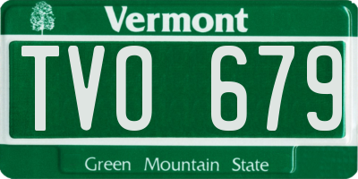 VT license plate TVO679