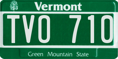 VT license plate TVO710