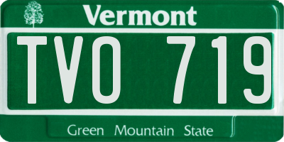 VT license plate TVO719