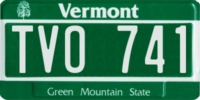 VT license plate TVO741