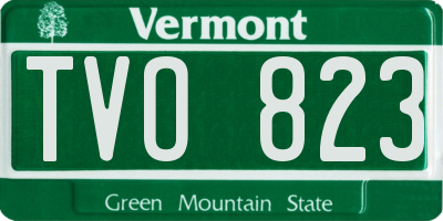 VT license plate TVO823