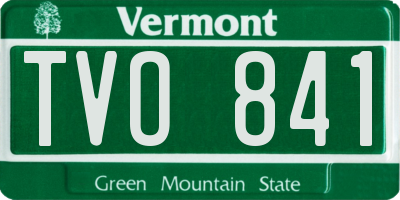 VT license plate TVO841
