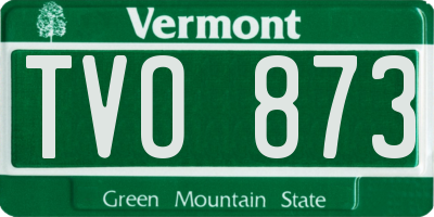 VT license plate TVO873