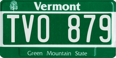 VT license plate TVO879