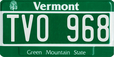 VT license plate TVO968