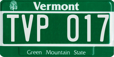 VT license plate TVP017