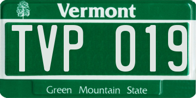 VT license plate TVP019