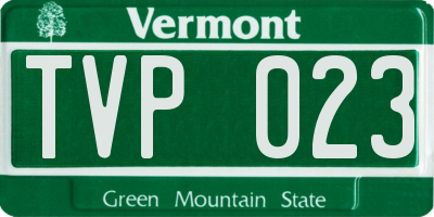 VT license plate TVP023